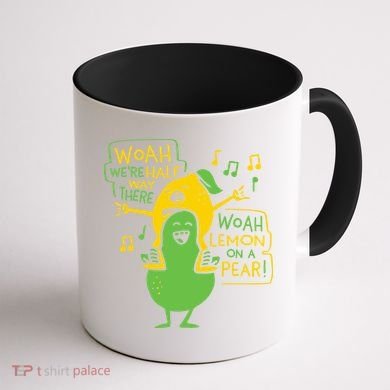 Lemon On A Pear Coffee Mug back