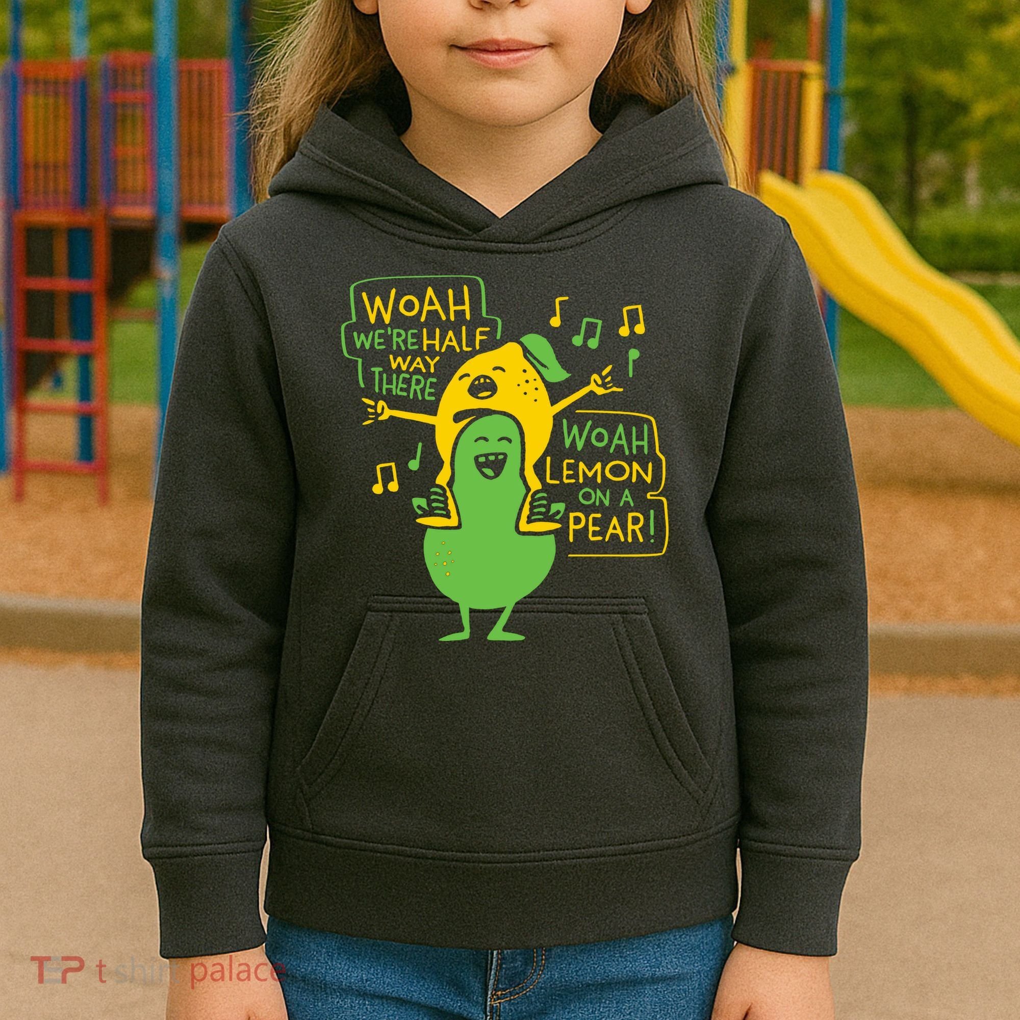 Lemon On A Pear Kids Hoodie