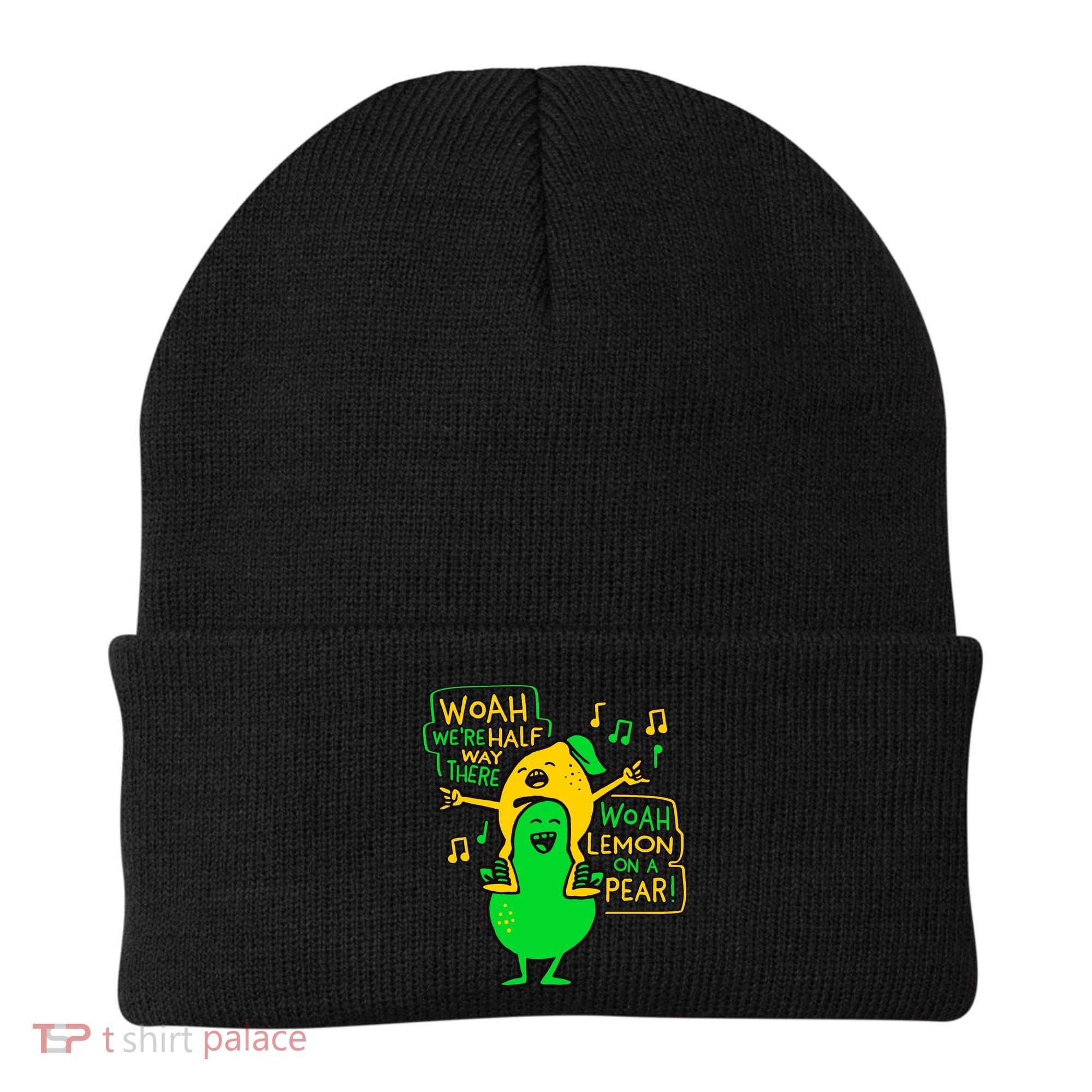 Lemon On A Pear Funny Meme Beanie