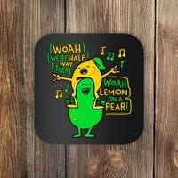Lemon On A Pear Funny Meme Coaster thumb 0