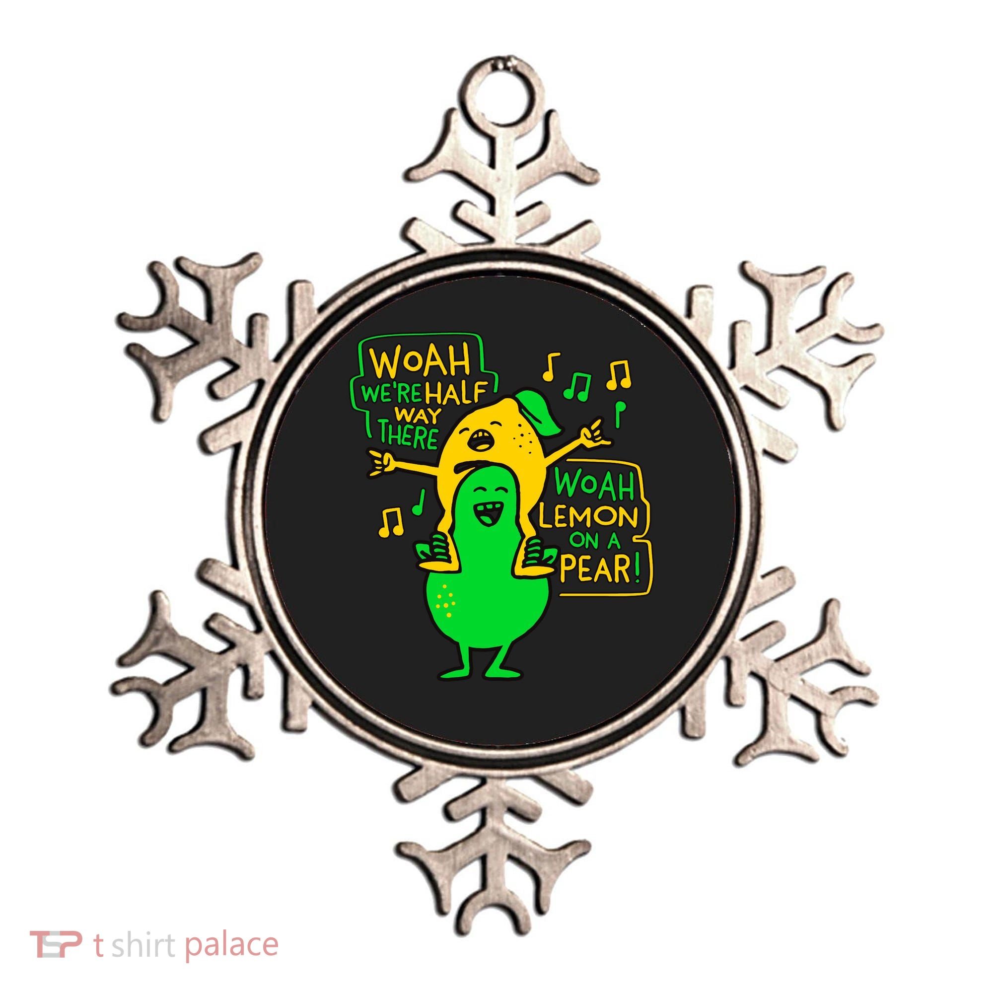 Lemon On A Pear Funny Meme Ornament
