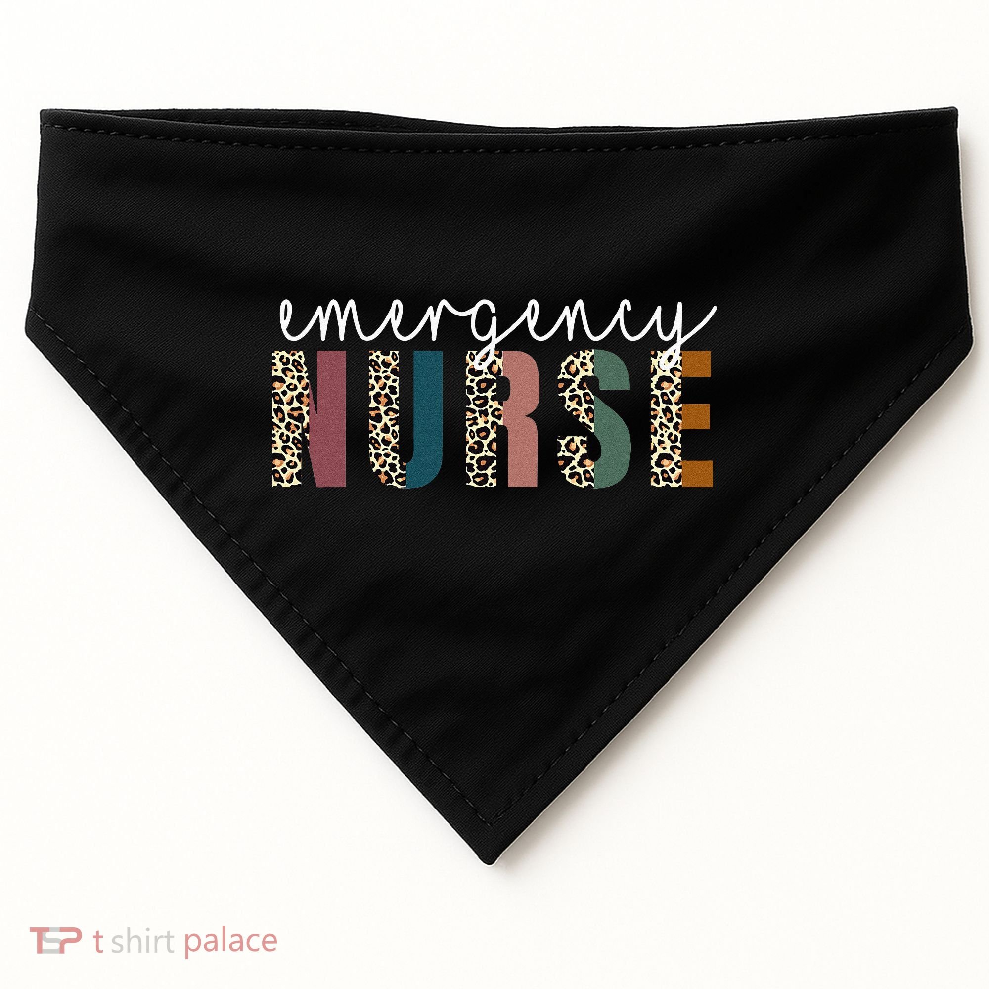 Leopard Emergency Nurse ER Trauma & Emergency Department USA-Made Doggie Bandana