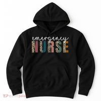 Leopard Emergency Nurse ER Trauma & Emergency Department Hoodie thumb 0