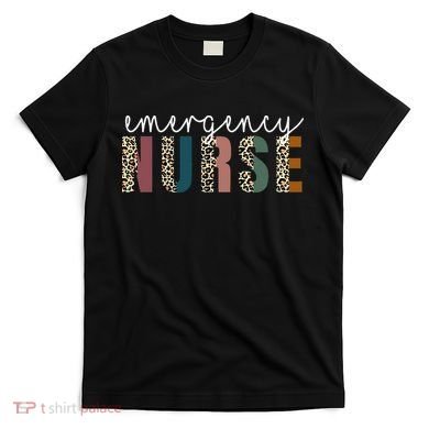 Leopard Emergency Nurse ER Trauma & Emergency Department T-Shirt