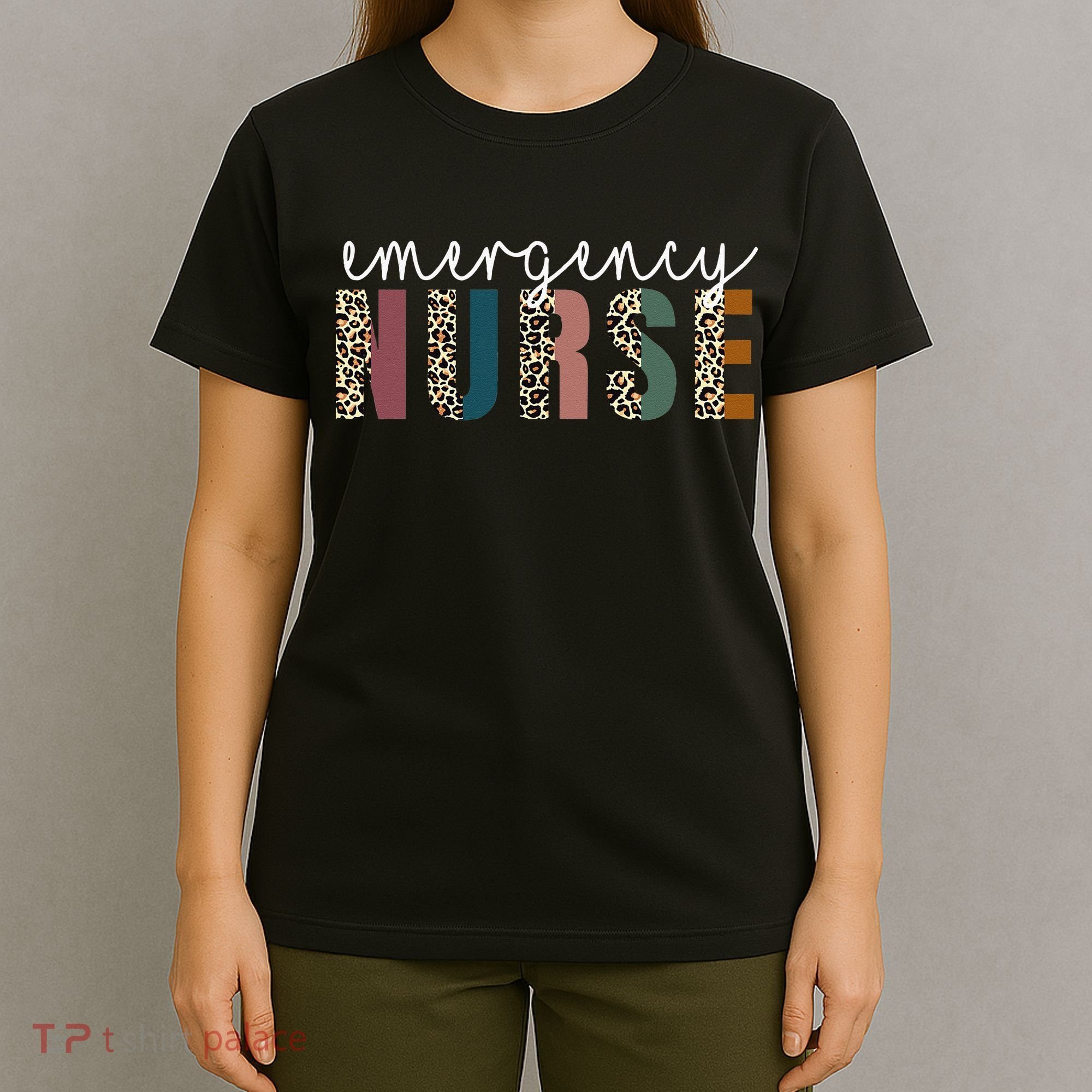 Leopard Emergency Nurse ER Trauma & Emergency Department T-Shirt