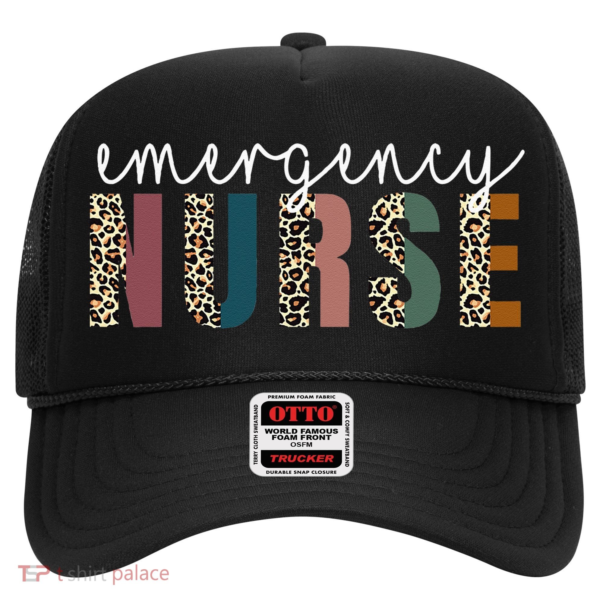 Leopard Emergency Nurse ER Trauma & Emergency Department Hat