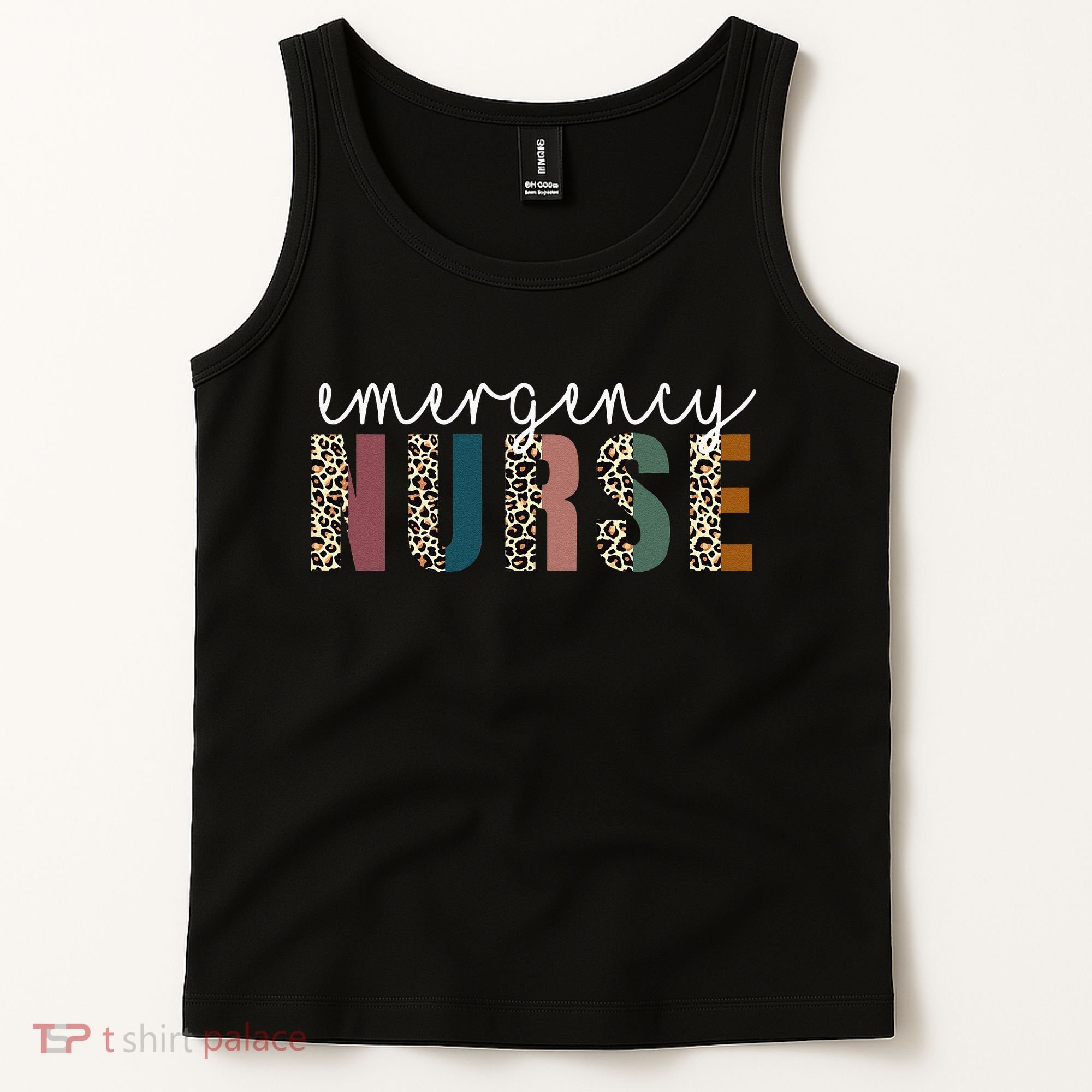 Leopard Emergency Nurse ER Trauma & Emergency Department Tank Top