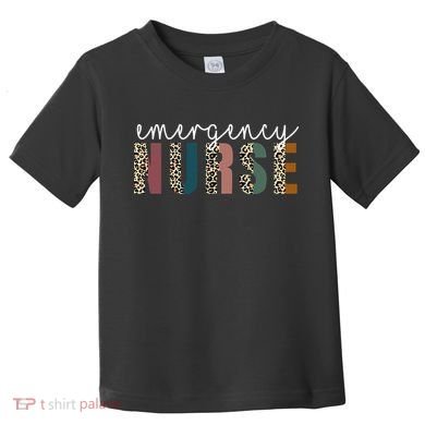 Leopard Emergency Nurse ER Trauma & Emergency Department Toddler T-Shirt