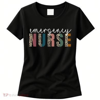Leopard Emergency Nurse ER Trauma & Emergency Department Women's T-Shirt