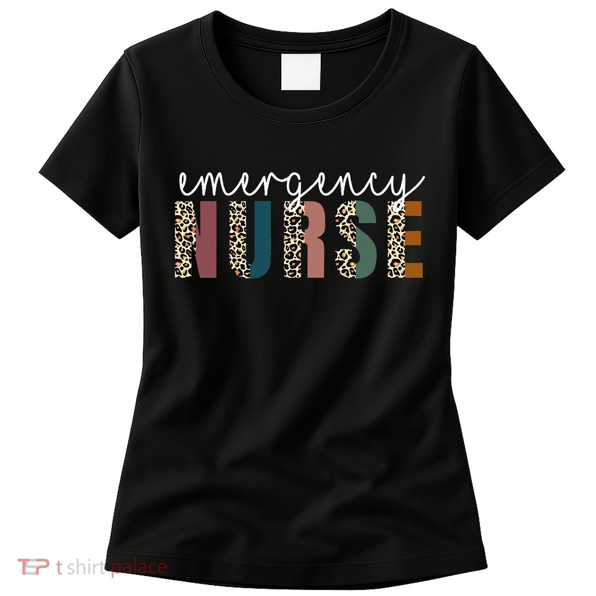 Leopard Emergency Nurse ER Trauma & Emergency Department Women's T-Shirt