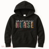 Leopard Emergency Nurse ER Trauma & Emergency Department Kids Hoodie thumb 0