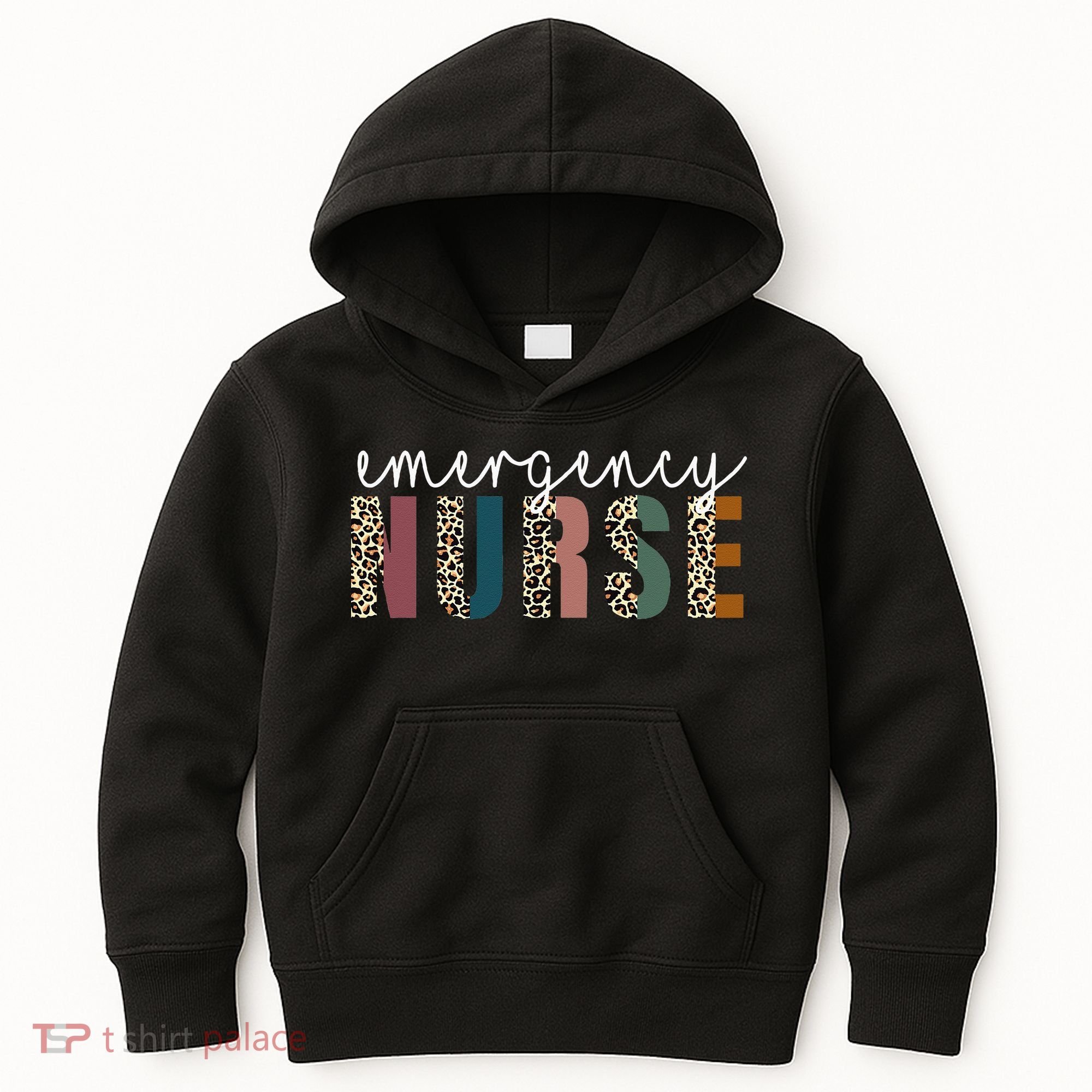 Leopard Emergency Nurse ER Trauma & Emergency Department Kids Hoodie