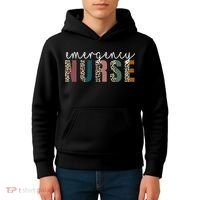 Leopard Emergency Nurse ER Trauma & Emergency Department Kids Hoodie thumb 4