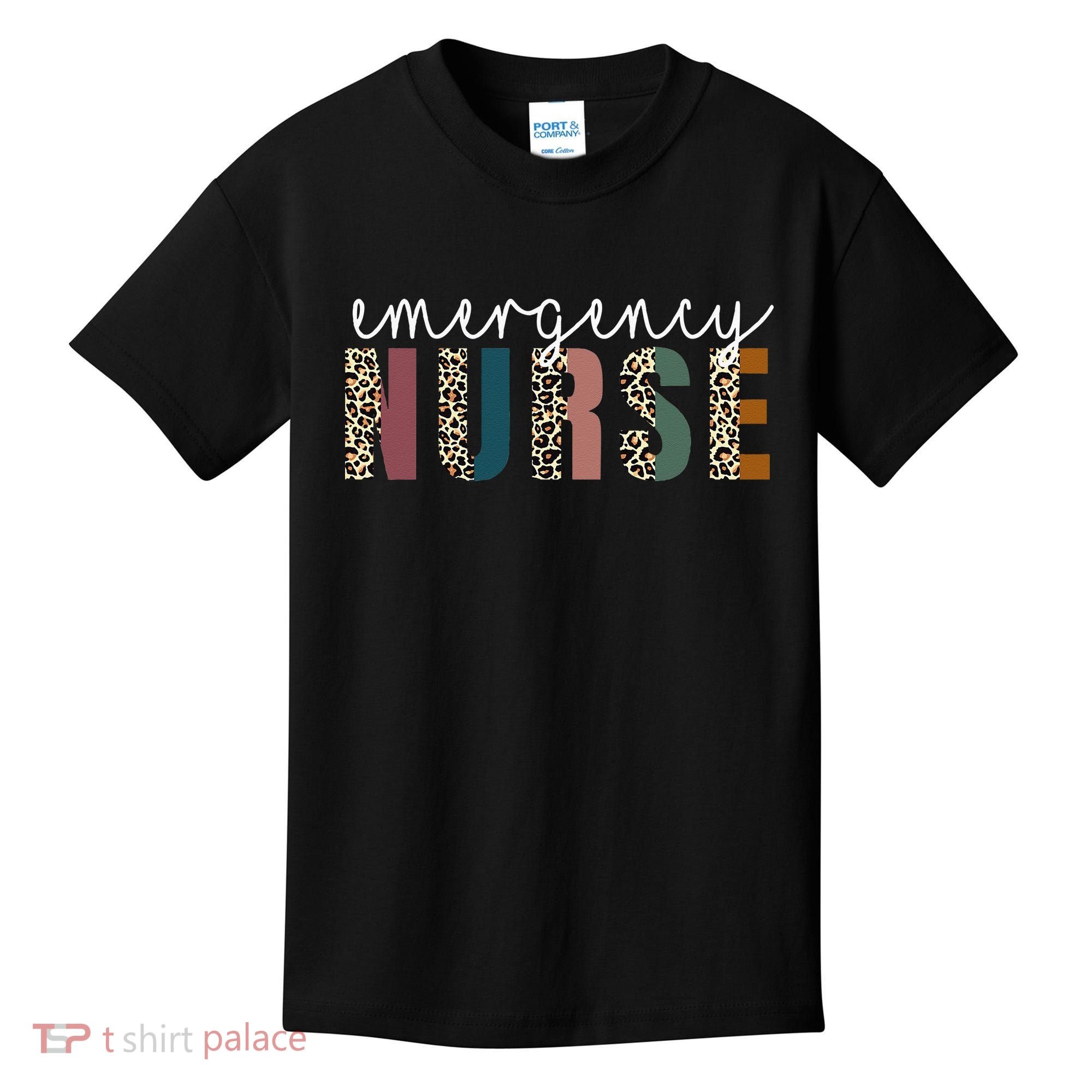 Leopard Emergency Nurse ER Trauma & Emergency Department Kids T-Shirt