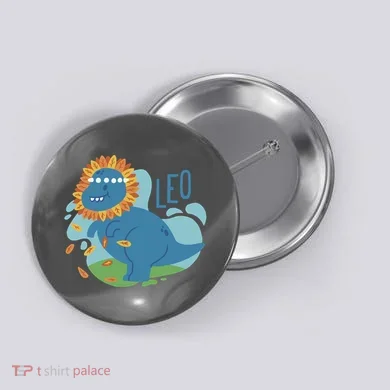 Leo Dinosaur Button