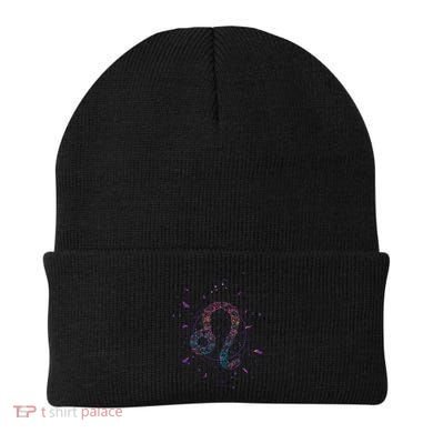 Leo Floral Zodiac Beanie