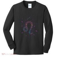 Leo Floral Zodiac Kids Long Sleeve Shirt thumb 0
