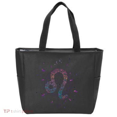Leo Floral Zodiac Tote Bag
