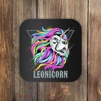 Leo Leonicorn Funny Unicorn Zodiac Sign Coaster thumb 0