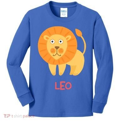 Leo Lion Zodiac sign Cute Kids Long Sleeve Shirt