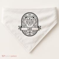 Leo Zodiac Symbol Design USA-Made Doggie Bandana thumb 0