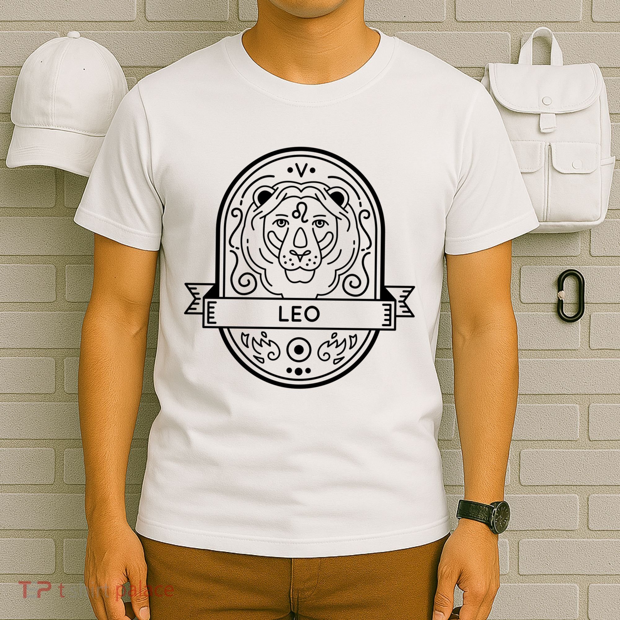 Leo Zodiac Symbol Design T-Shirt