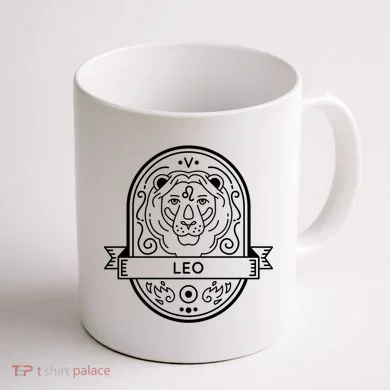 Leo Zodiac Symbol Design Coffee Mug back