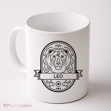 Leo Zodiac Symbol Design Coffee Mug