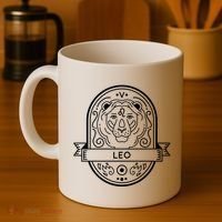 Leo Zodiac Symbol Design Coffee Mug thumb 4
