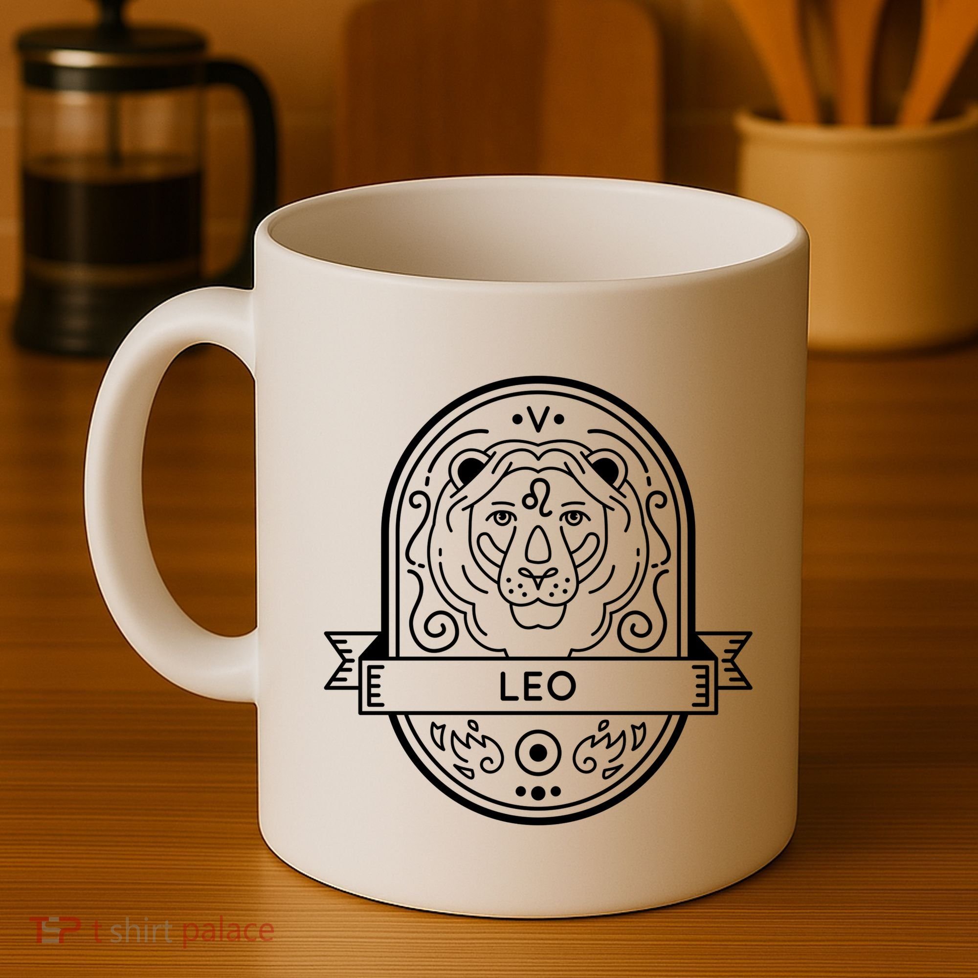 Leo Zodiac Symbol Design Coffee Mug