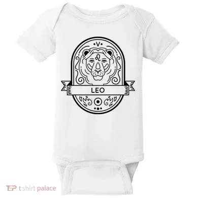 Leo Zodiac Symbol Design Baby Bodysuit