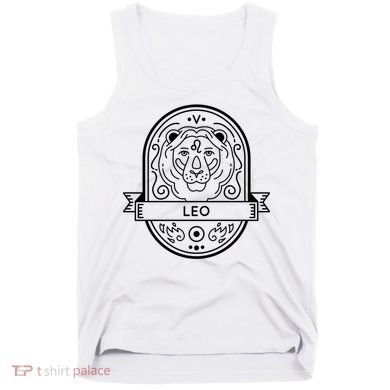 Leo Zodiac Symbol Design Tank Top
