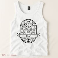 Leo Zodiac Symbol Design Tank Top thumb 2