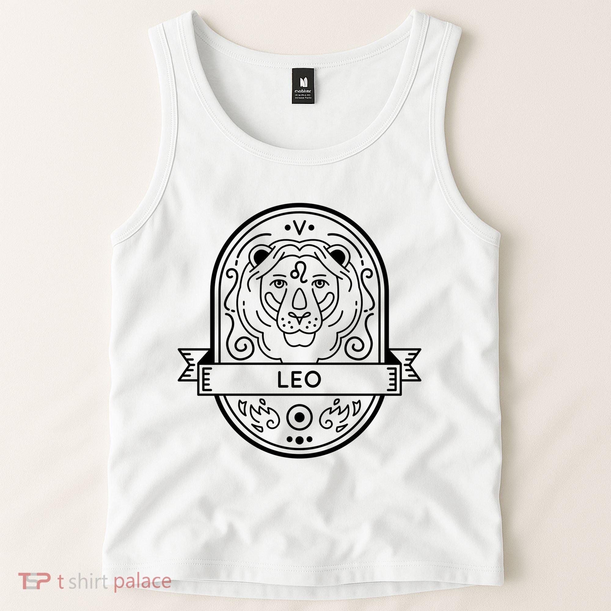 Leo Zodiac Symbol Design Tank Top