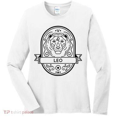 Leo Zodiac Symbol Design Women's Long Sleeve Shirt
