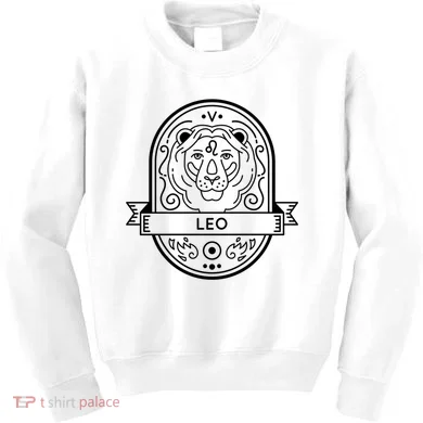 Leo Zodiac Symbol Design Kids Sweatshirt