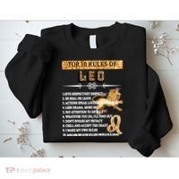 Leo Zodiac Top 10 Rules Of Leo Sweatshirt thumb 2