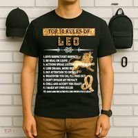 Leo Zodiac Top 10 Rules Of Leo T-Shirt thumb 6