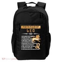 Leo Zodiac Top 10 Rules Of Leo Backpack thumb 0