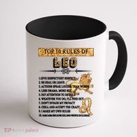Leo Zodiac Top 10 Rules Of Leo Coffee Mug thumb 1