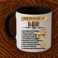 Leo Zodiac Top 10 Rules Of Leo Coffee Mug thumb 2