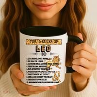 Leo Zodiac Top 10 Rules Of Leo Coffee Mug thumb 3