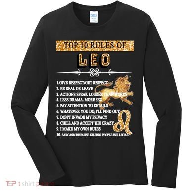 Leo Zodiac Top 10 Rules Of Leo Women's Long Sleeve Shirt