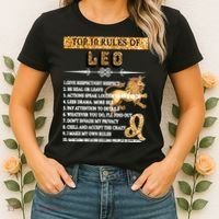 Leo Zodiac Top 10 Rules Of Leo Women's T-Shirt thumb 2