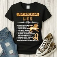 Leo Zodiac Top 10 Rules Of Leo Women's T-Shirt thumb 3