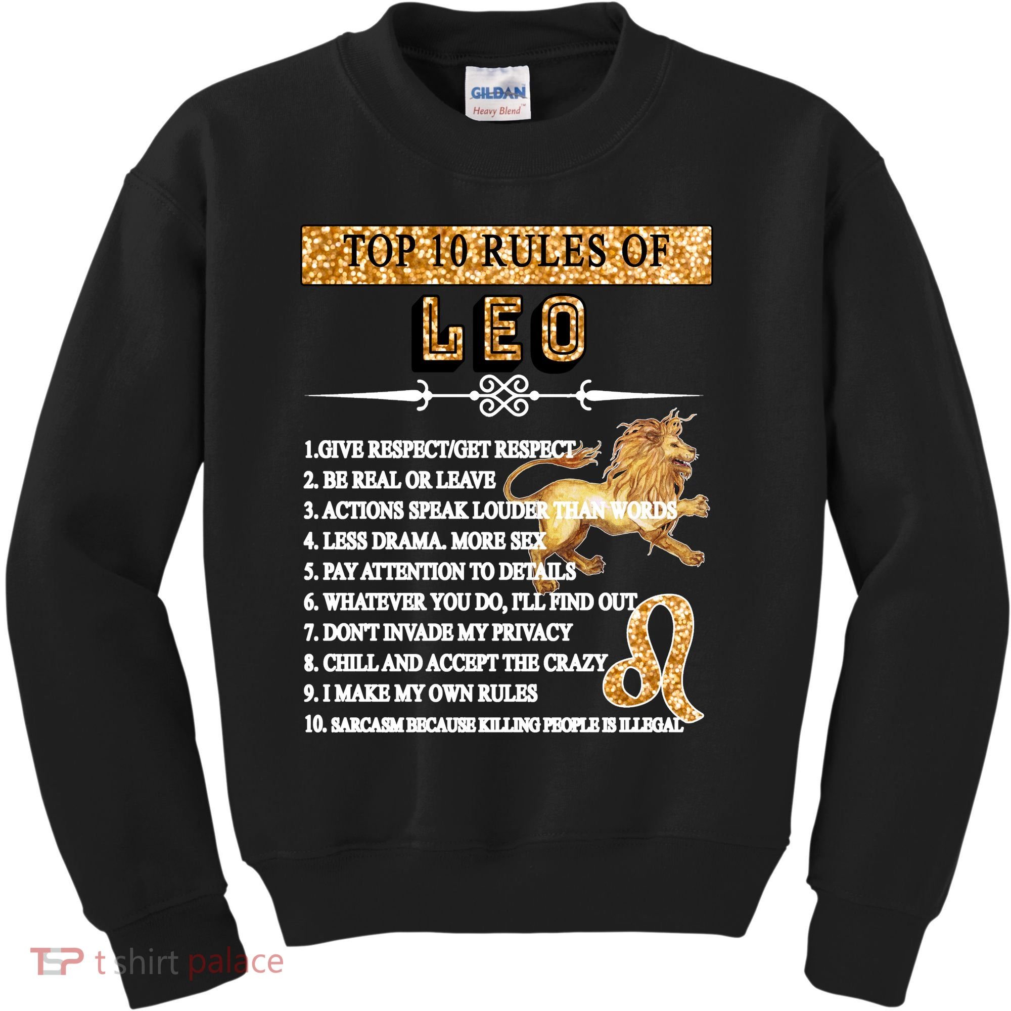 Leo Zodiac Top 10 Rules Of Leo Kids Sweatshirt