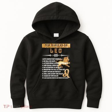 Leo Zodiac Top 10 Rules Of Leo Kids Hoodie