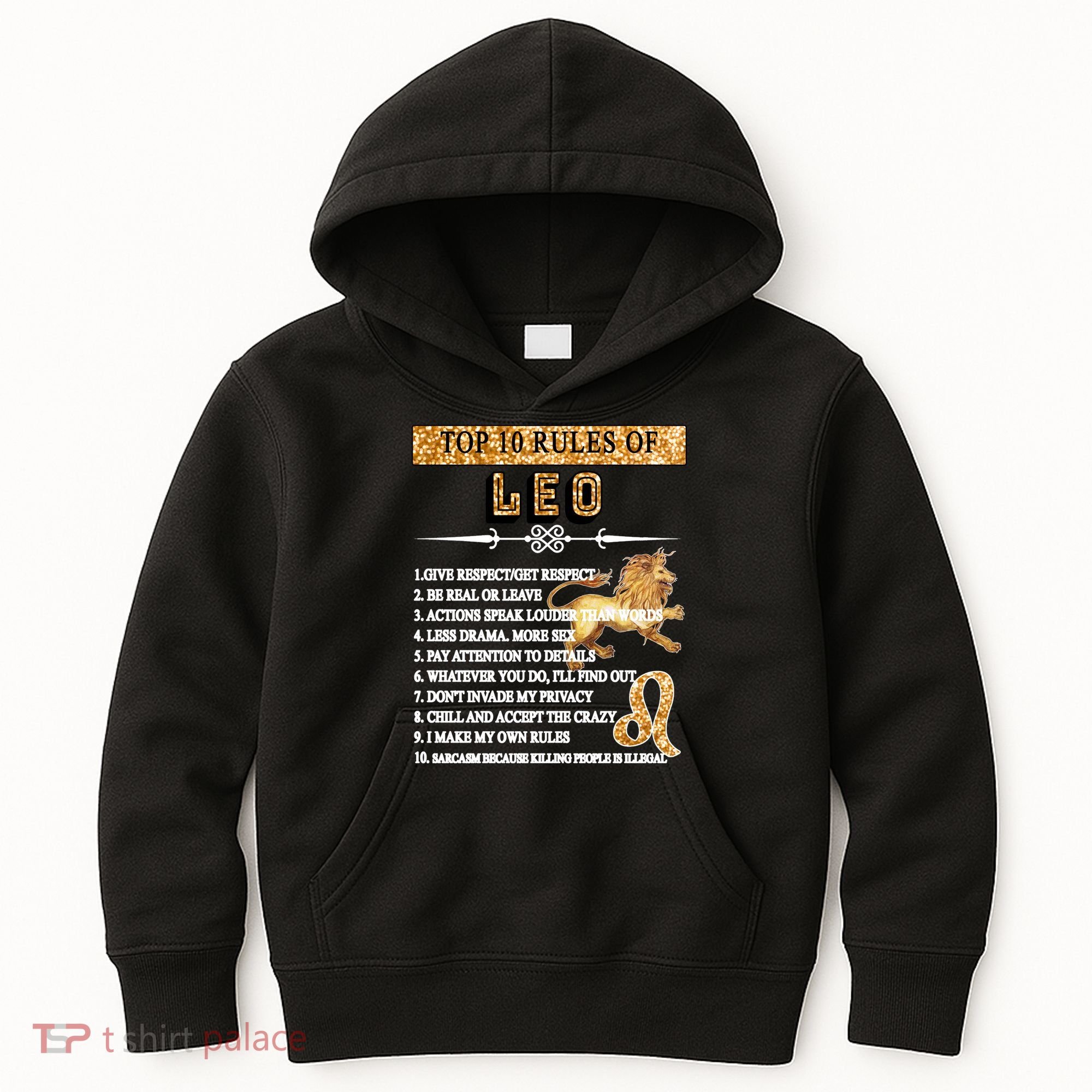Leo Zodiac Top 10 Rules Of Leo Kids Hoodie