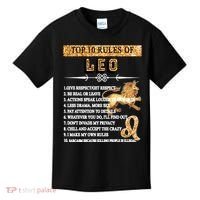 Leo Zodiac Top 10 Rules Of Leo Kids T-Shirt thumb 0