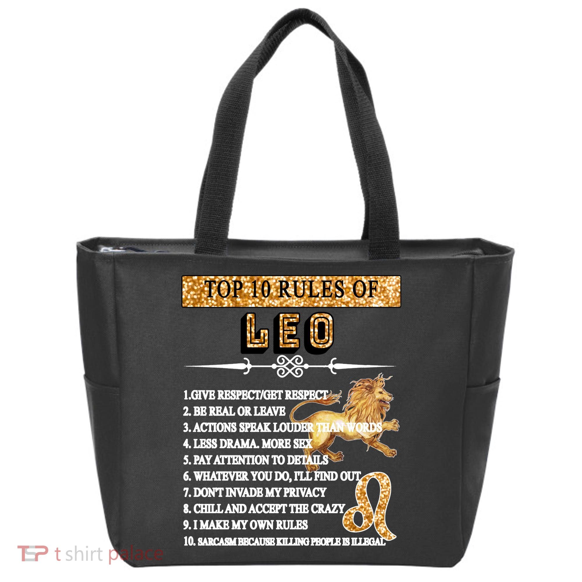 Leo Zodiac Top 10 Rules Of Leo Tote Bag